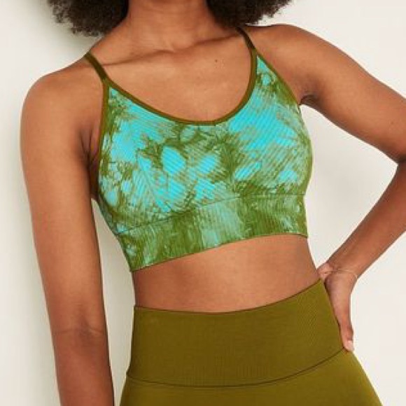 PINK Victorias Secret Seamless Lightly Line Tye Dye Sports Bra Sz: XXL NWT - Picture 2 of 11